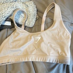 Tanish light pink gymshark sports bra